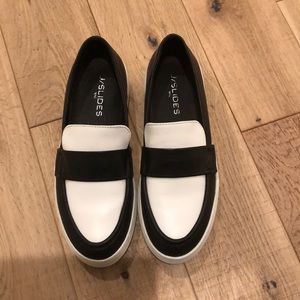 Jslides NYC platform slip on loafer shoes